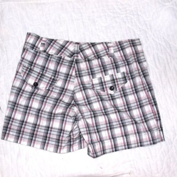 Ponny Tail Mid Rise Plaid Bermuda  Lightweight Stretch Shorts Size XL - Picture 2 of 2